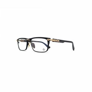 Black And Gold Chrome Hearts Glasses​