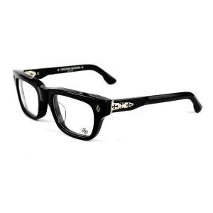 Black Chrome Heart Glasses​