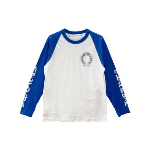 Blue And White Chrome Heart Shirt​