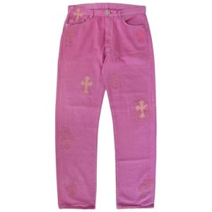 Pink Chrome Hearts Jeans​