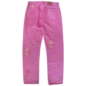 Pink Chrome Hearts Jeans​