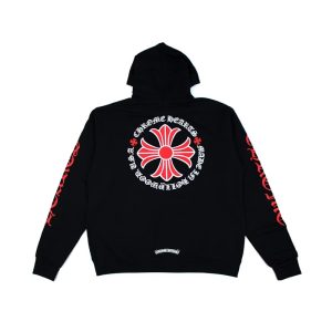 Red And Black Chrome Hearts Hoodie​