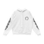 White Chrome Heart Hoodie​