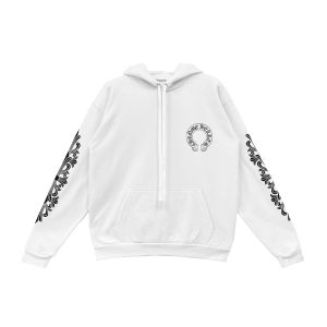 White Chrome Heart Hoodie​