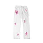 Chrome Hearts Jeans Pink Cross​