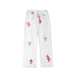 Chrome Hearts Jeans Pink Cross​