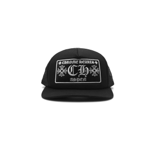 Chrome Hearts Aspen CH Embroidered Black Baseball Cap