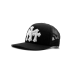 Chrome Hearts Pony Hair Triple Cross Patch Black Baseball Cap