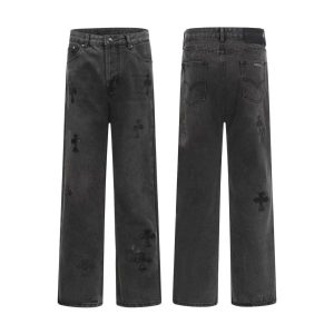 Chrome Hearts Denim Black Washed Jeans