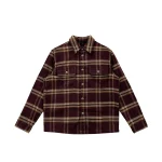 Chrome Hearts Burgundy Flannel Shirt