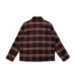 Chrome Hearts Burgundy Flannel Shirt