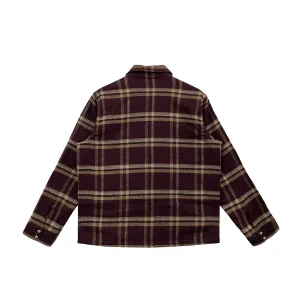 Chrome Hearts Burgundy Flannel Shirt