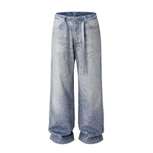 Chrome Heart Baggy Dotted Jeans