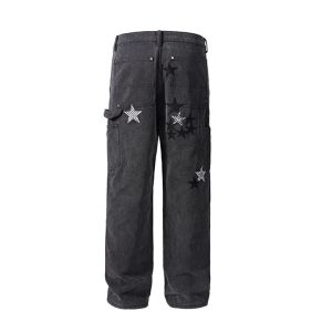 Chrome Heart Baggy Star Jeans Black