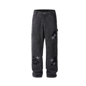 Chrome Heart Baggy Star Jeans Black