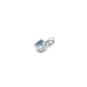 Chrome Hearts 18K White Gold Aquamarine Charm Pendant