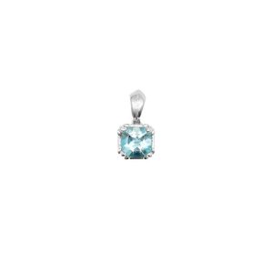 Chrome Hearts 18K White Gold Aquamarine Charm Pendant