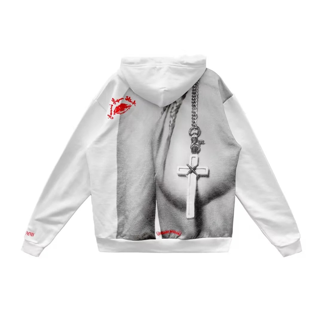 Chrome Hearts Laurie Lynn Stark Love You Red Letter Portrait Hoodie Chrome Hearts Laurie Lynn Stark Love You Red Letter Portrait Hoodie