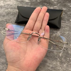 Chrome Hearts Silver Rimless Slim Eyeglasses