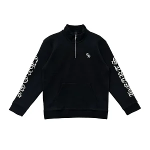 Chrome Hearts Embroidered Half Zip Black Sweatshirt