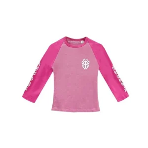 Chrome Hearts Pink Dagger Script Sleeve Tee