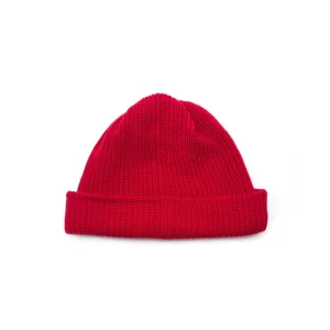 Chrome Hearts Red Cashmere Star Leather Patch Beanie
