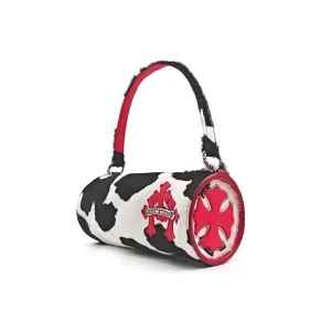 Chrome Hearts Red Leather Cross Patch Cow Bag
