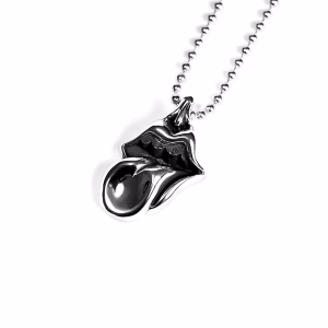 Chrome Hearts x Rolling Stones Lips & Tongue Silver Pendant