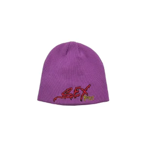 Chrome Hearts Sex Record Purple Beanie