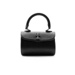 Chrome Hearts Silver Cross Black Handbag