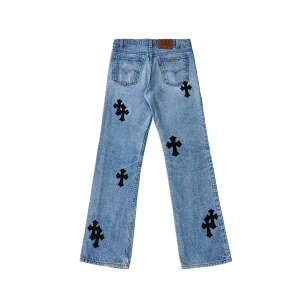Chrome Hearts Multi Cross Patch Denim Jeans
