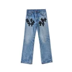 Chrome Hearts Multi Cross Patch Denim Jeans
