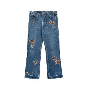 Chrome Hearts Levi's 517 Star Leather Jeans