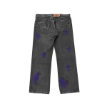Chrome Hearts Purple Cross Patch Jeans