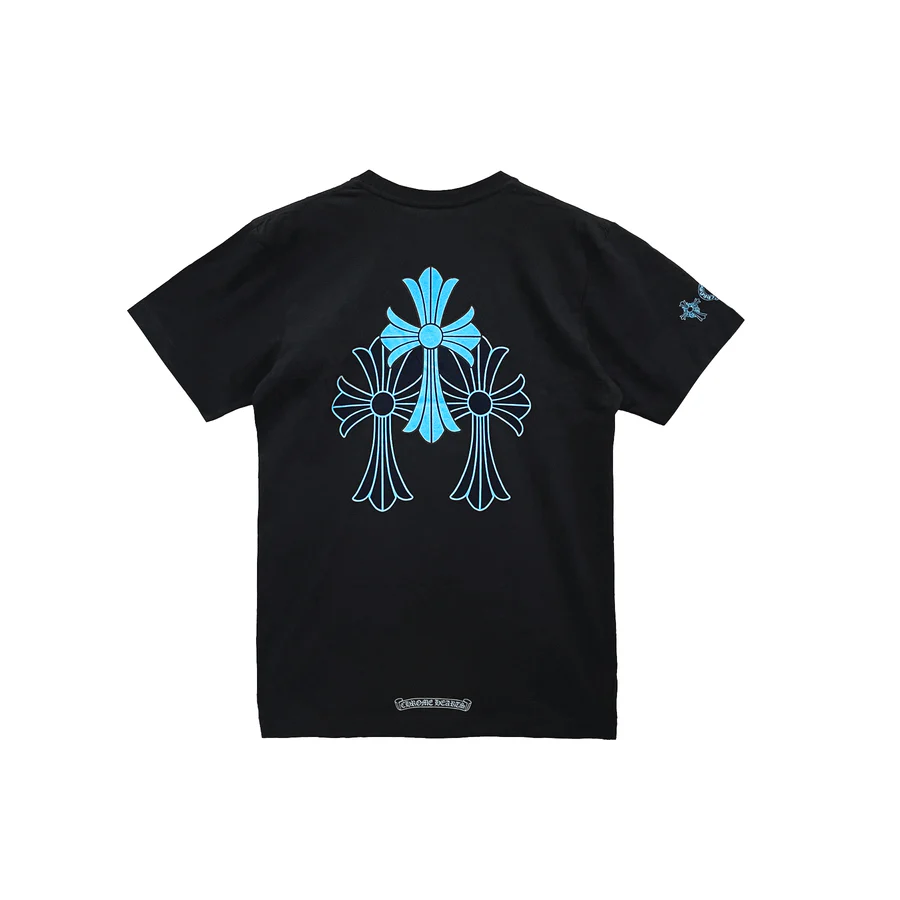 Chrome Hearts Triple Cross Logo Short Sleeve T-shirt Chrome Hearts Triple Cross Logo Short Sleeve T-shirt