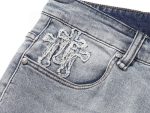 Chrome Hearts Denim Jeans Light Blue