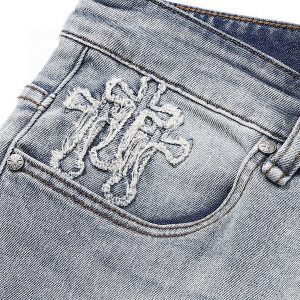 Chrome Hearts Denim Jeans Light Blue