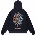 Chrome Hearts Neon Horseshoe Hoodie Black