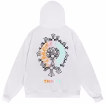 Chrome Hearts Neon Horseshoe Hoodie White