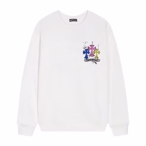 Chrome Hearts Neon Trinity Cross Long Sleeve Tee White