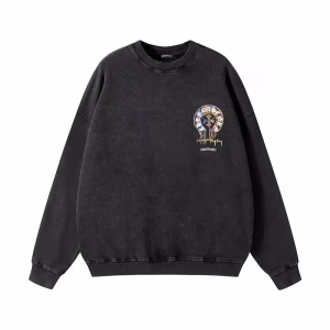 Chrome Hearts Paint Drip Horseshoe Long Sleeve Black