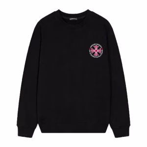 Chrome Hearts Pink Cross Circle Sweatshirt – Black