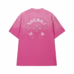 Chrome Hearts Pink Gothic Cross Logo T-Shirt