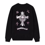Chrome Hearts Pink Horseshoe Cross Long Sleeve Black