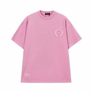 Chrome Hearts Pink Monochrome Horseshoe T-Shirt