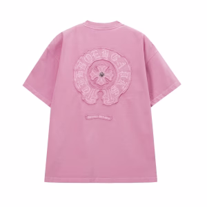 Chrome Hearts Pink Monochrome Horseshoe T-Shirt