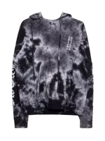 Chrome Hearts Black Grey Tie Dye Horseshoe Hoodie