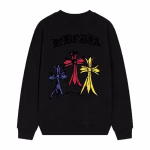Chrome Hearts Black Triple Cross Graffiti Long Sleeve Shirt