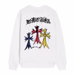 Chrome Hearts White Triple Cross Graffiti Long Sleeve Shirt