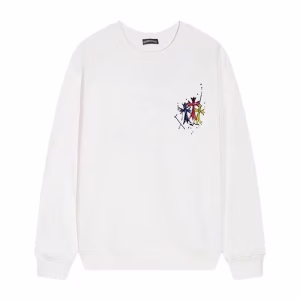 Chrome Hearts White Triple Cross Graffiti Long Sleeve Shirt